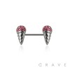 ICE CREAM END 316L SURGICAL STEEL NIPPLE BAR
